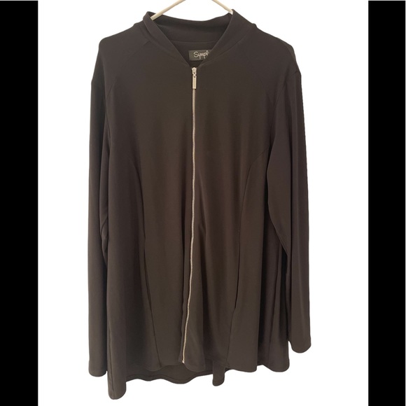 Fantastic Sympli size 16 black zip up shirt/jacket - excellent condition! - Picture 1 of 3